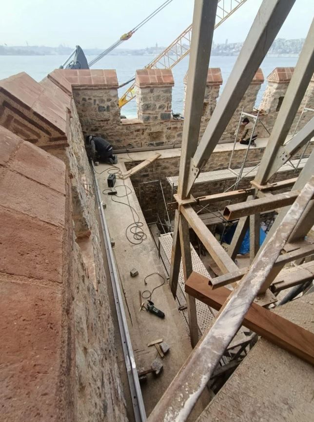 Kız Kulesi'nde restorasyon çalışmaları devam ediyor 10