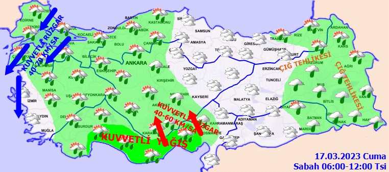 Meteorolojiden 6 ile kuvvetli yağış uyarısı! Marmara ve Ege'de fırtınaya dikkat 2