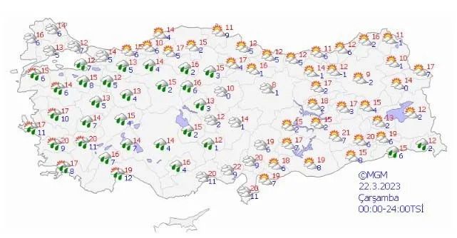 İşte 81 ilde hava durumu! 7 günlük tahmin raporu… 6