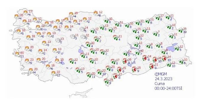 İşte 81 ilde hava durumu! 7 günlük tahmin raporu… 8