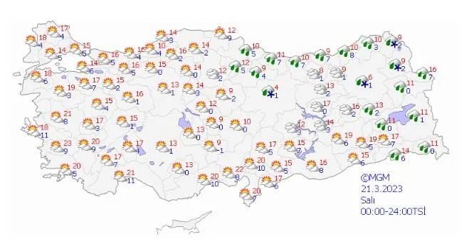 İşte 81 ilde hava durumu! 7 günlük tahmin raporu… 5