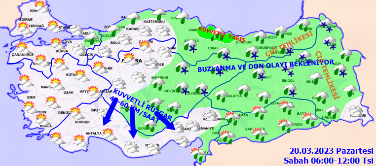 Meteorolojiden 3 ile kuvvetli yağış uyarısı! Fırtına ve çığ tehlikesine dikkat 2