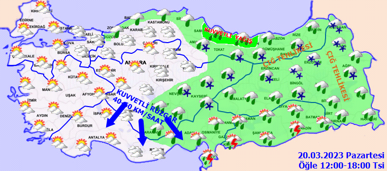 Meteorolojiden 3 ile kuvvetli yağış uyarısı! Fırtına ve çığ tehlikesine dikkat 3