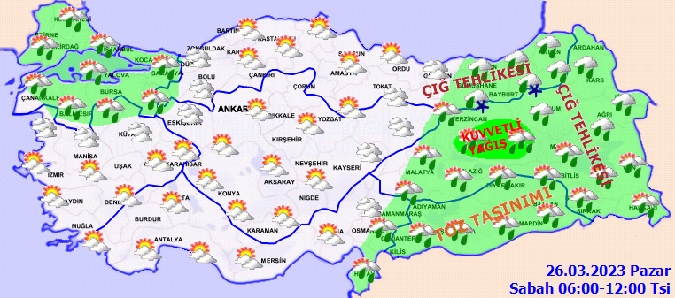 Meteoroloji bu illere dikkat çekti: Kuvvetli yağış ve rüzgara dikkat! 26 Mart Pazar yurt genelinde hava durumu 2