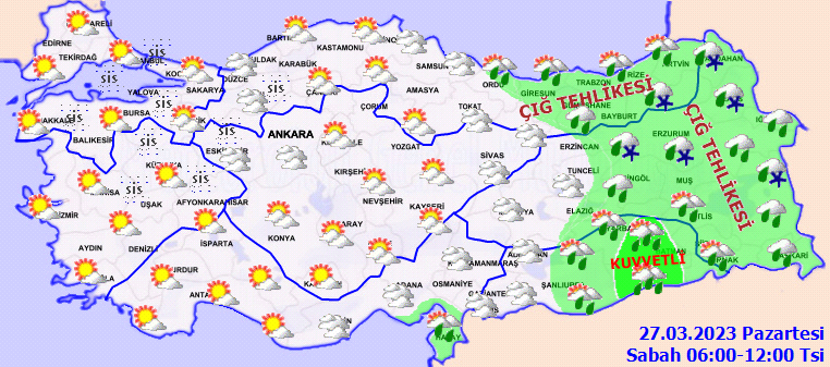 Meteorolojiden birçok ile yağış uyarısı! Toz taşınımı ve çığ tehlikesine dikkat 2