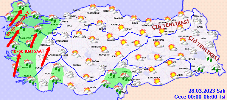 Meteorolojiden birçok ile yağış uyarısı! Toz taşınımı ve çığ tehlikesine dikkat 5