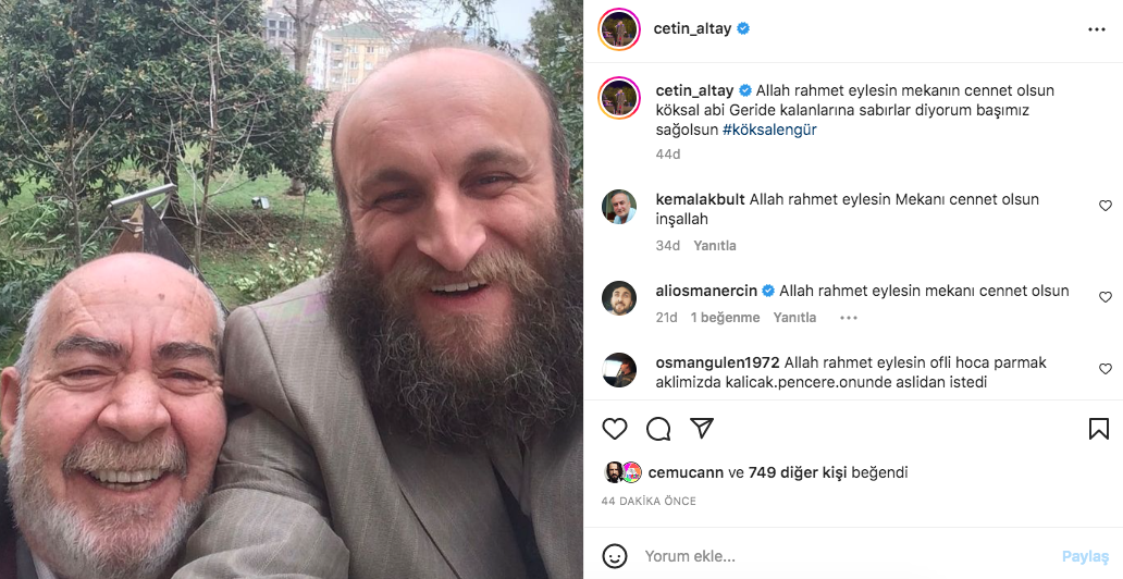Ünlü isimlerden Köksal Engür'e veda paylaşımları.... 10