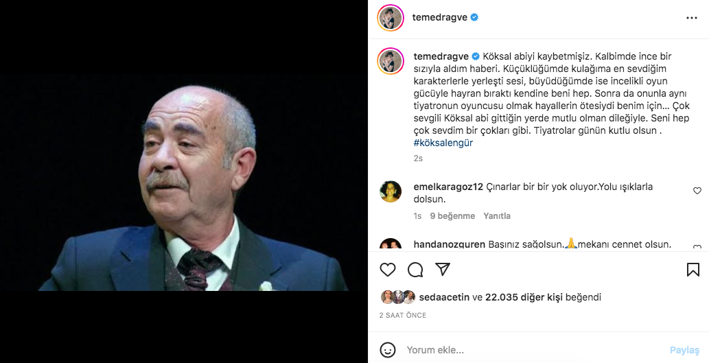 Ünlü isimlerden Köksal Engür'e veda paylaşımları.... 6