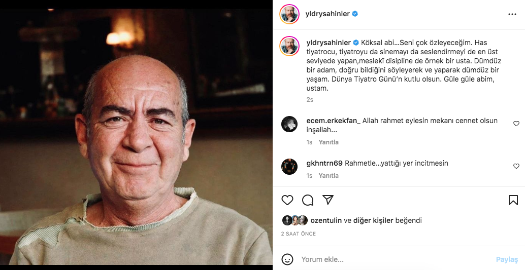 Ünlü isimlerden Köksal Engür'e veda paylaşımları.... 12
