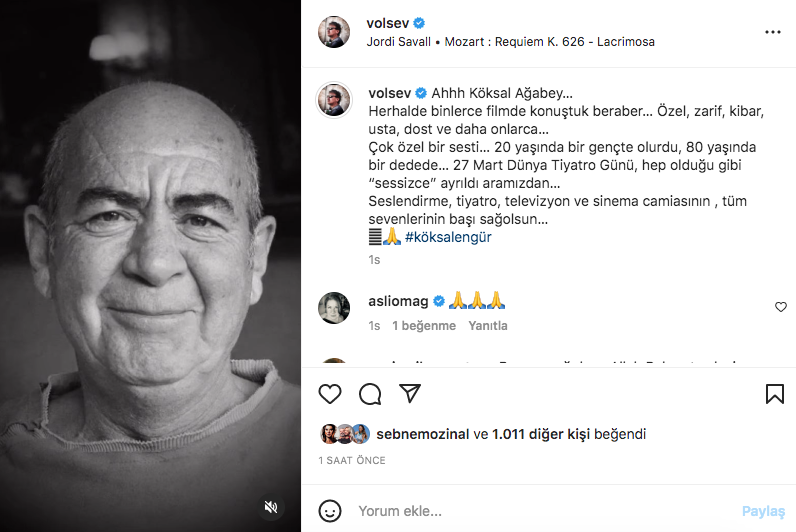 Ünlü isimlerden Köksal Engür'e veda paylaşımları.... 13