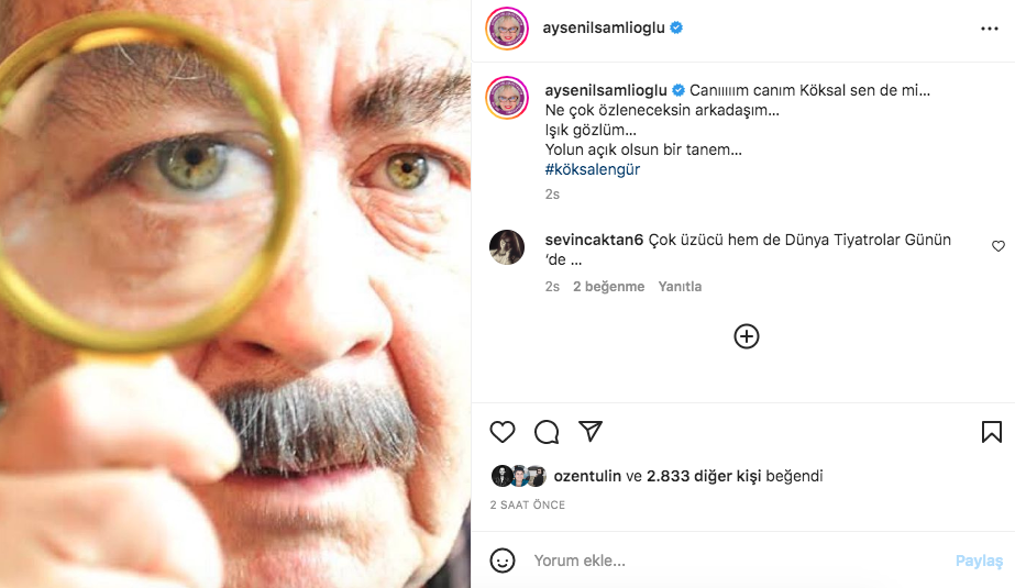 Ünlü isimlerden Köksal Engür'e veda paylaşımları.... 16