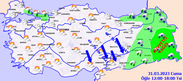 Meteorolojiden 17 kent için kar ve fırtına uyarısı! İşte 31 Mart hava durumu tahminleri 3