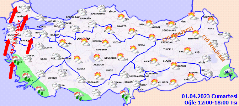 Meteorolojiden 10 kente fırtına uyarısı! İşte 1 Nisan hava durumu tahminleri 3