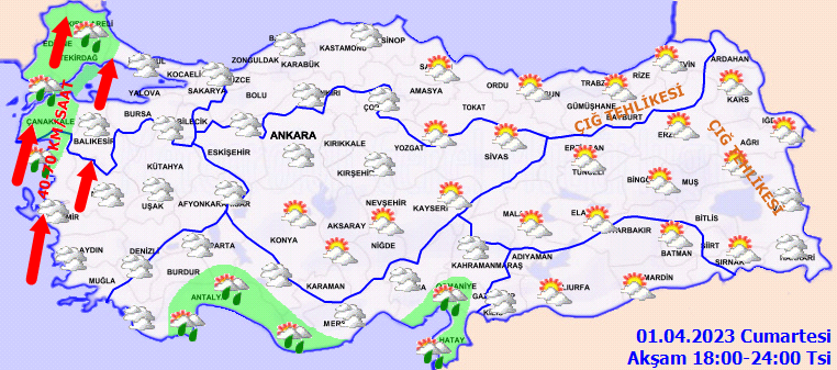 Meteorolojiden 10 kente fırtına uyarısı! İşte 1 Nisan hava durumu tahminleri 4