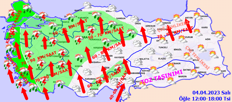 Meteorolojiden 60 il için kritik uyarı! Fırtına ve şiddetli yağışa dikkat 3