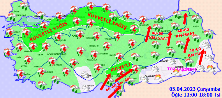 Meteorolojiden 30 ile kuvvetli yağış ve fırtına uyarısı! 3