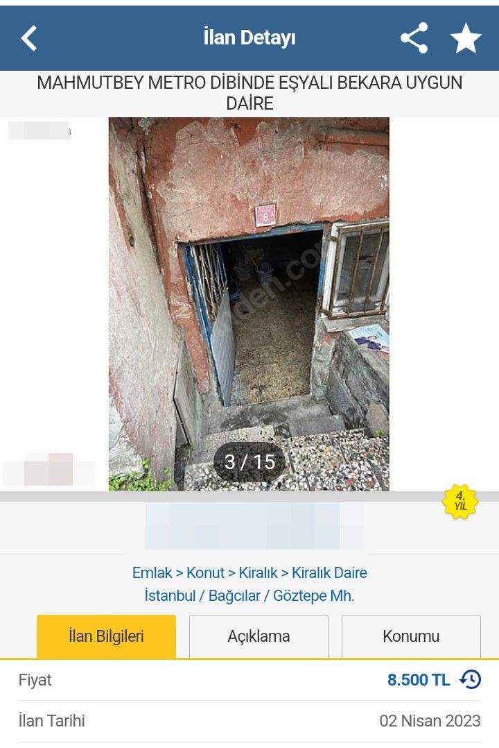 İstanbul Bağcılar'da bodrum kattaki harabe ev için istenen kira şoke etti! 1