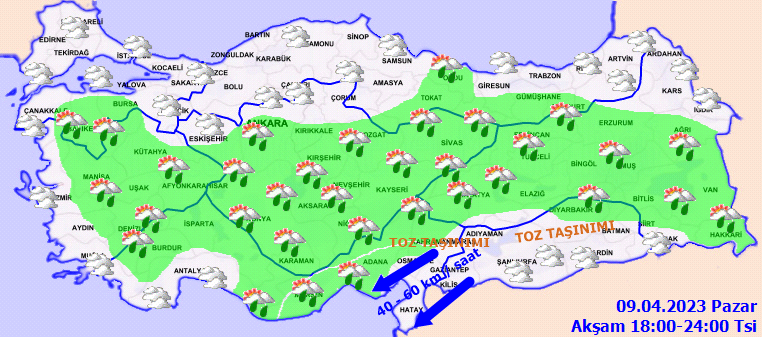 Sağanak, fırtına, toz taşınımı... Meteorolojiden 15 kente uyarı! İşte 9 Nisan hava durumu tahminleri 4
