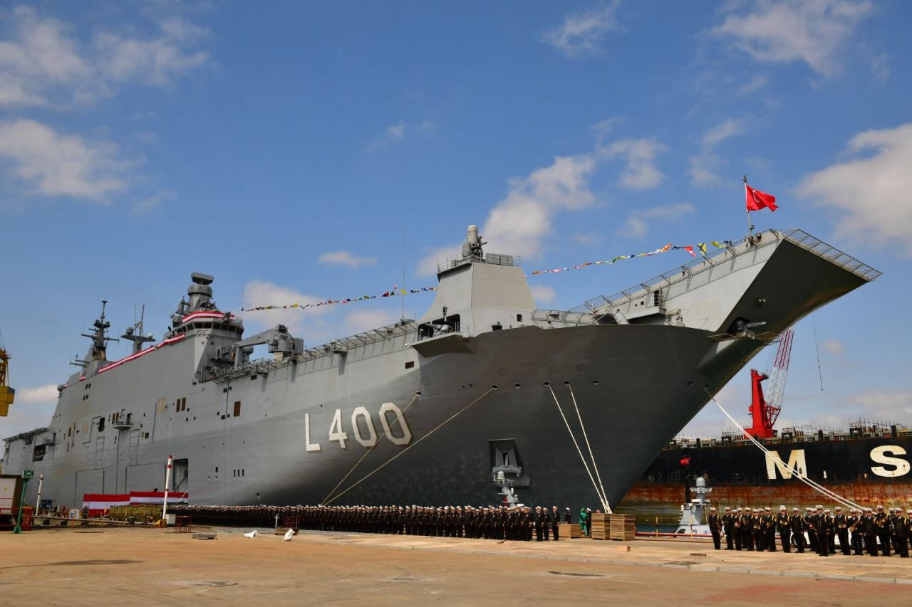 TSK envanterine girdi! Karşınızda dünyanın ilk SİHA gemisi TCG Anadolu 1