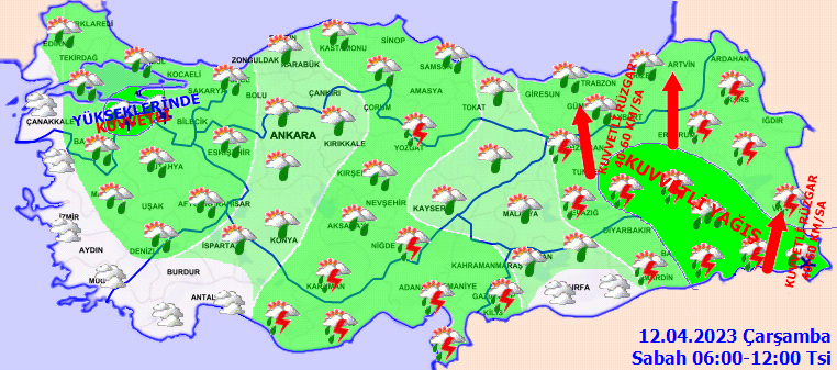 Meteorolojiden 16 kente uyarı! Kuvvetli yağışlara dikkat 2