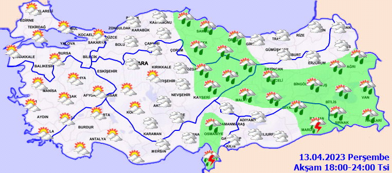Meteorolojiden 11 kente yağış uyarısı! İşte 13 Nisan hava durumu tahminleri 4