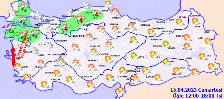 Meteorolojiden sağanak ve fırtına uyarısı! İşte 15 Nisan hava durumu tahminleri 3