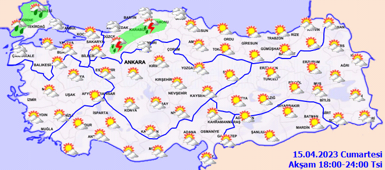Meteorolojiden sağanak ve fırtına uyarısı! İşte 15 Nisan hava durumu tahminleri 4