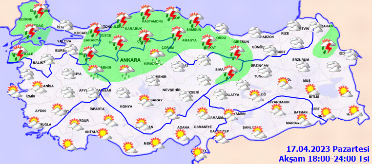 Meteorolojiden kuvvetli yağış ve fırtına uyarısı! İşte 17 Nisan hava durumu tahminleri 4