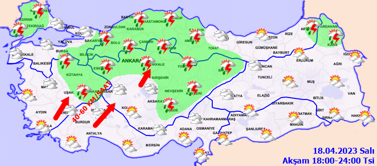 Meteorolojiden kuvvetli yağış ve fırtına uyarısı! İşte 18 Nisan hava durumu tahminleri 4