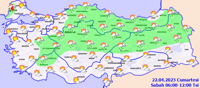 Meteorolojiden birçok ile sağanak uyarısı! İşte 22 Nisan hava durumu tahminleri 2