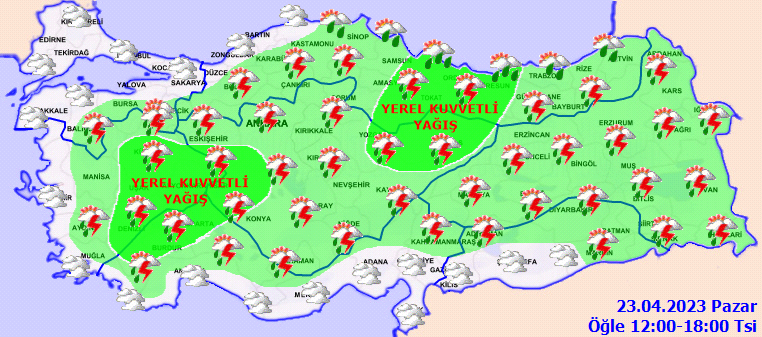 Meteorolojiden 16 kente yağış uyarısı! İşte 23 Nisan hava durumu tahminleri 3
