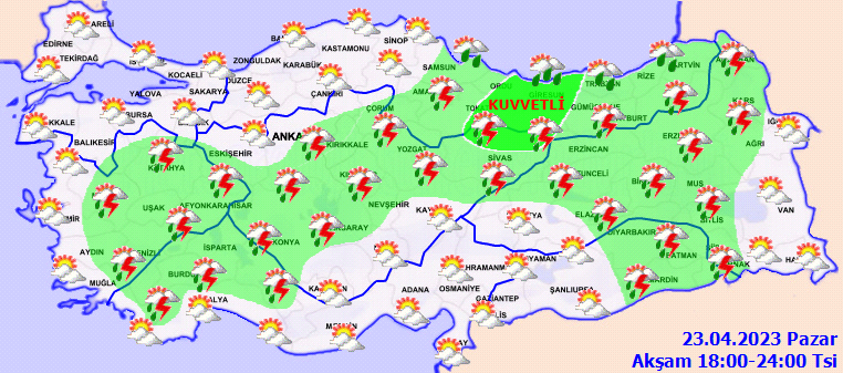 Meteorolojiden 16 kente yağış uyarısı! İşte 23 Nisan hava durumu tahminleri 4