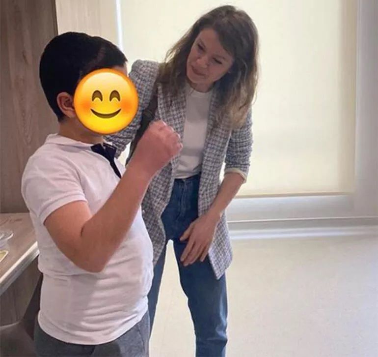 Camdaki Kız'ın Nalan'ı Burcu Biricik depremzede çocukları ziyaret etti 4