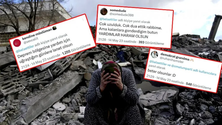Deprem bölgesi Recep Tayyip Erdoğan dedi, hakaretler ardı ardına geldi! 13