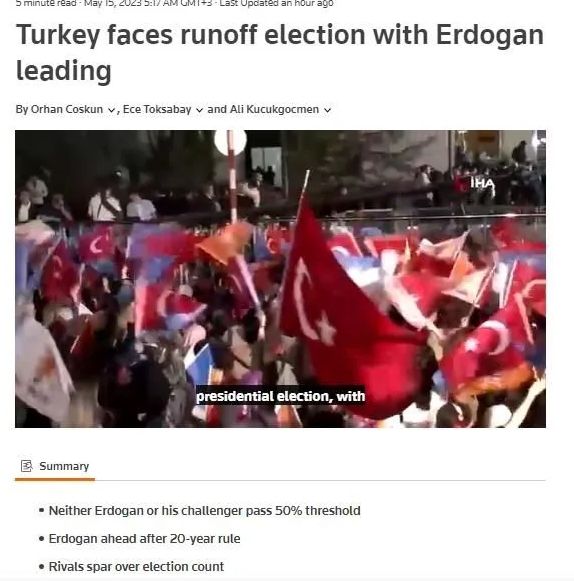 Seçim sonuçları dünya basınında: Erdoğan rakibinin önünde 3