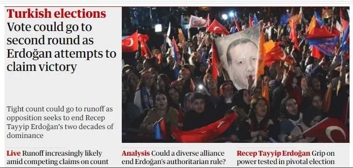 Seçim sonuçları dünya basınında: Erdoğan rakibinin önünde 10