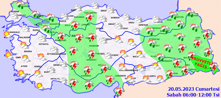 Meteorolojiden 18 kente sarı 5 kente turuncu kodlu uyarı! Yağış ve toz taşınımına dikkat 2