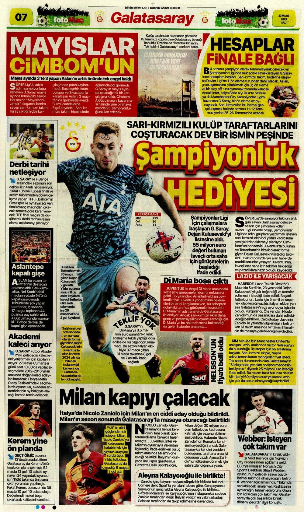 Galatasaray'ın Şampiyonlar Ligi planı - Sporda günün manşetleri 18