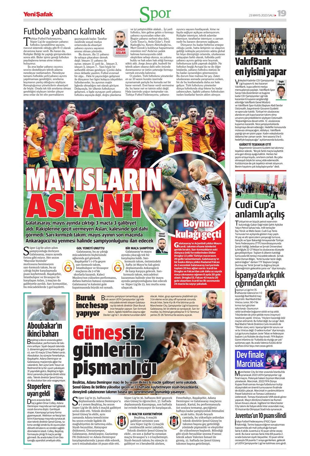 Galatasaray'ın Şampiyonlar Ligi planı - Sporda günün manşetleri 30