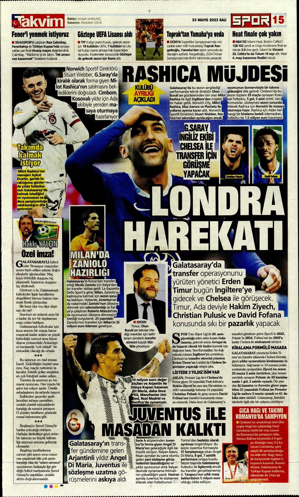 Galatasaray'ın Şampiyonlar Ligi planı - Sporda günün manşetleri 31