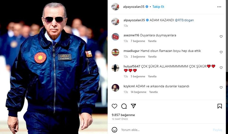 Türkiye seçimini yaptı! Ünlülerden Cumhurbaşkanı Erdoğan'a tebrik mesajları 10