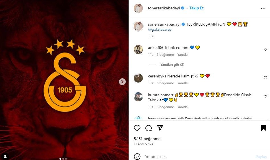 Galatasaraylı ünlüler şampiyonluğu böyle kutladı! 9