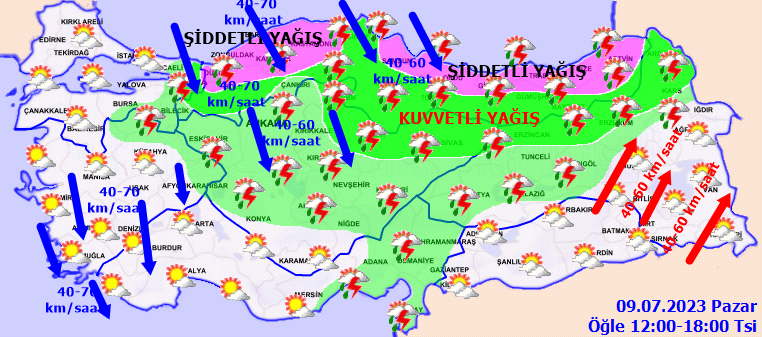 Meteoroloji'den sarı ve turuncu kodlu uyarı! Bu illerde yaşayanlar dikkat: Gök gürültülü sağanak etkili olacak! 5