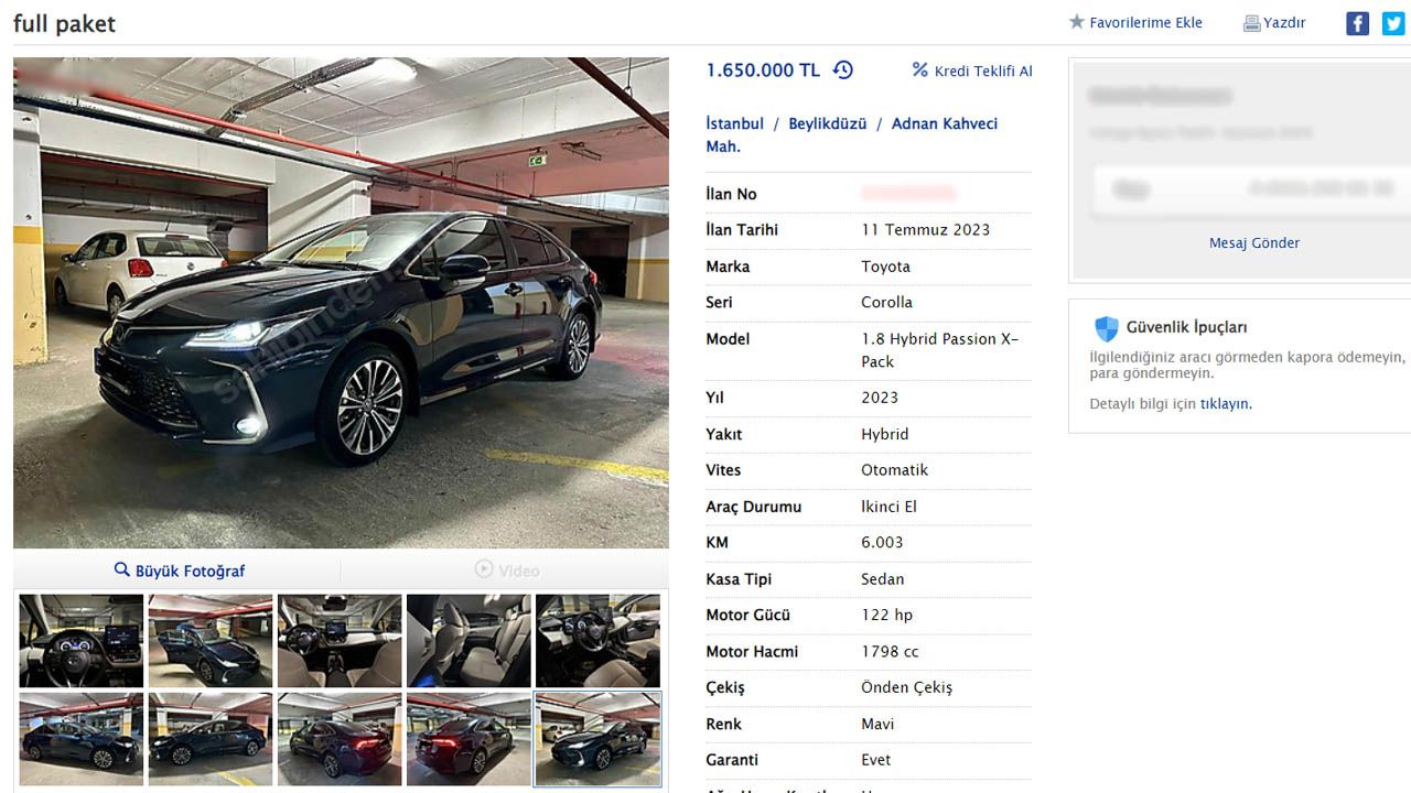 Yasağı umursamadılar: 2. el otomobiller hala sıfırdan yüksek fiyata ilana koyuluyor! 2