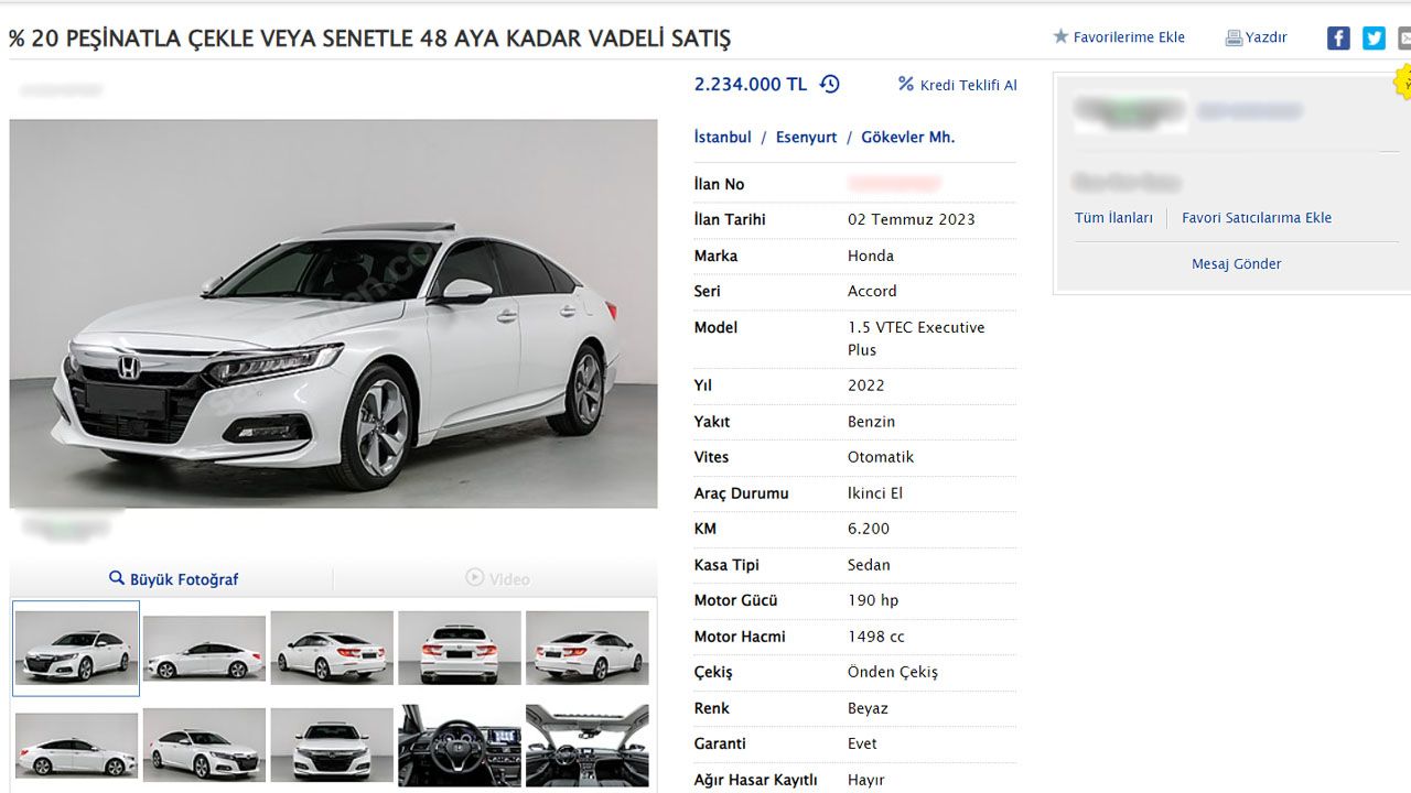 Yasağı umursamadılar: 2. el otomobiller hala sıfırdan yüksek fiyata ilana koyuluyor! 5