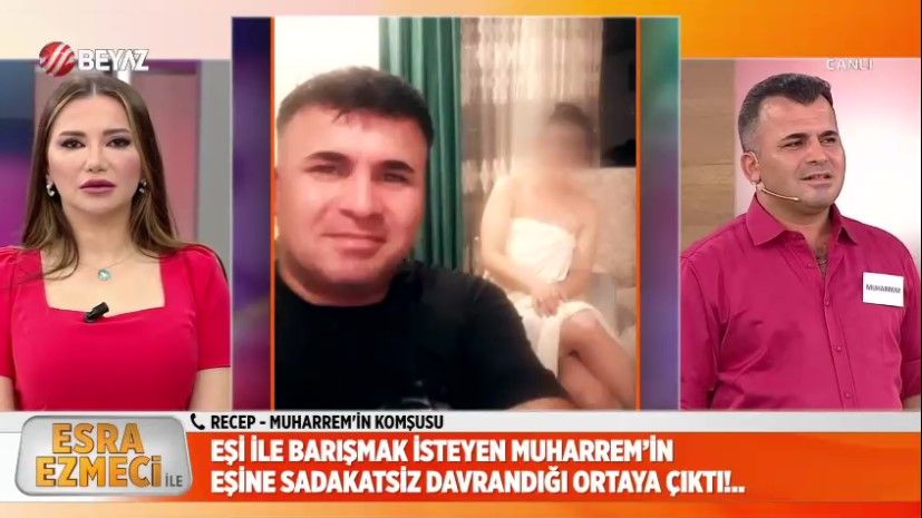Esra Ezmeci ile Yeni Baştan programında ilginç anlar! Eşini aldatmadığını söyleyen Muharrem'i bornozlu fotoğraf ele verdi: Pişkin açıklamaları ağızları açık bıraktı 3
