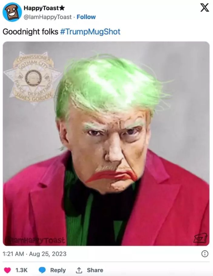 Trump'ın sabıka fotoğrafı internet fenomenine dönüştü! Birbirinden komik paylaşımlar... 6