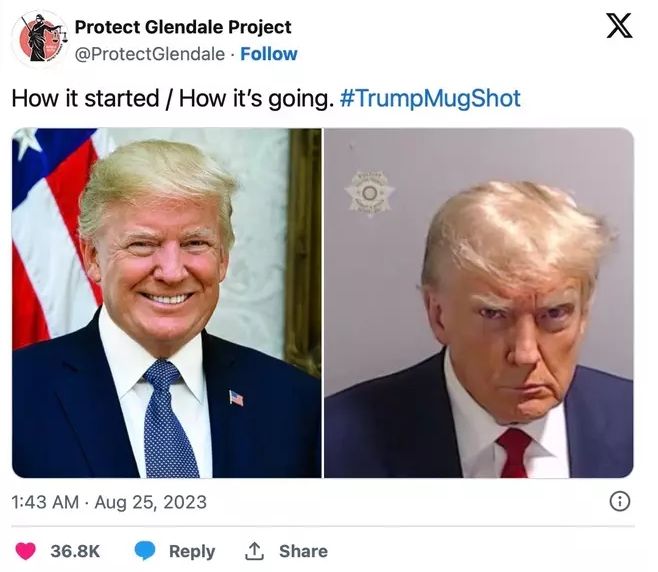 Trump'ın sabıka fotoğrafı internet fenomenine dönüştü! Birbirinden komik paylaşımlar... 5