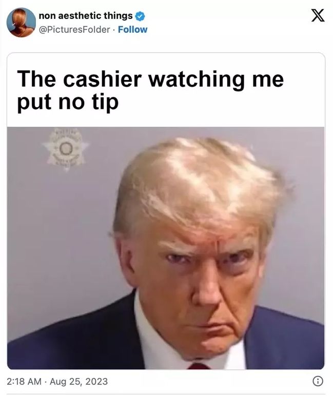 Trump'ın sabıka fotoğrafı internet fenomenine dönüştü! Birbirinden komik paylaşımlar... 3