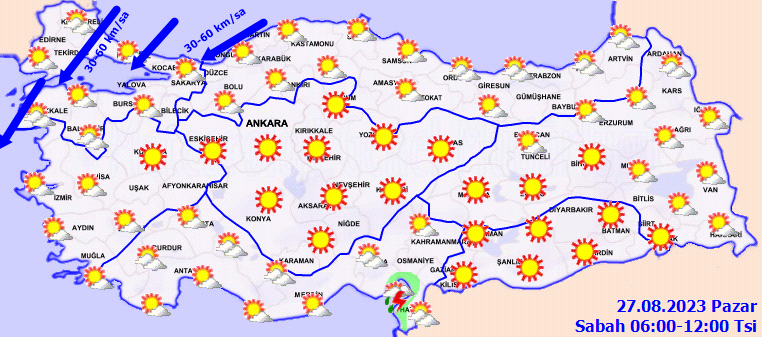 Meteorolojiden birçok kent için yağış ve fırtına uyarısı! 2